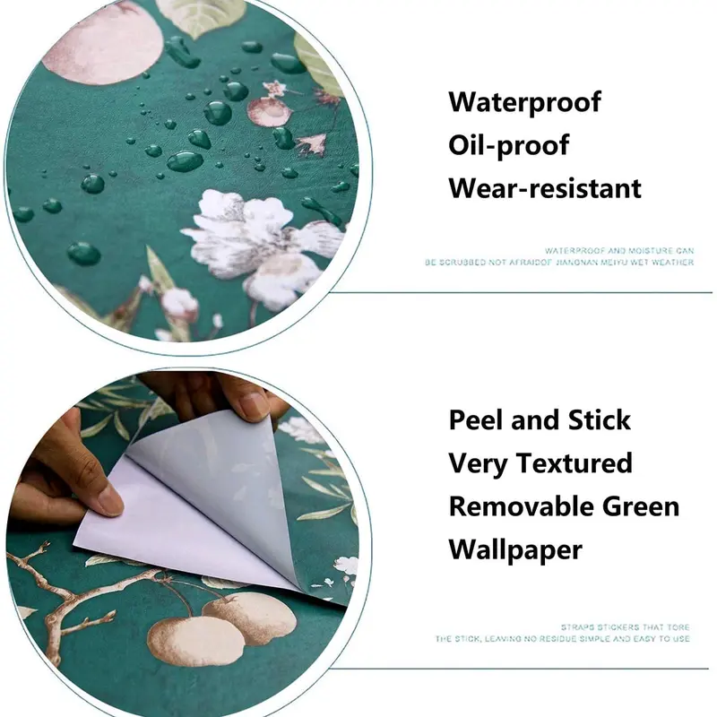 Wallpaper Dinding 3D Stiker Dinding Aesthetic Wallpaper Stiker Dinding Ruangan, Wallpaper Dinding Motif Bunga 1