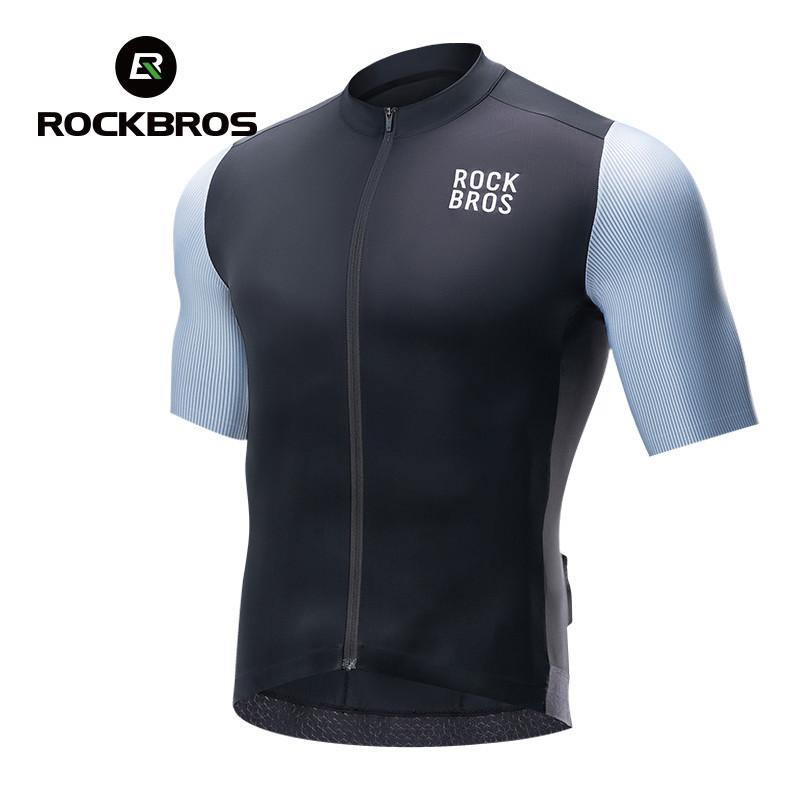 Áo Thi Đấu Đạp Xe Cho Nam, ROCKBROS, Áo Thi Đấu Tay Áo, Quần Áo Đi Xe Đạp Chống Trượt Sport Top