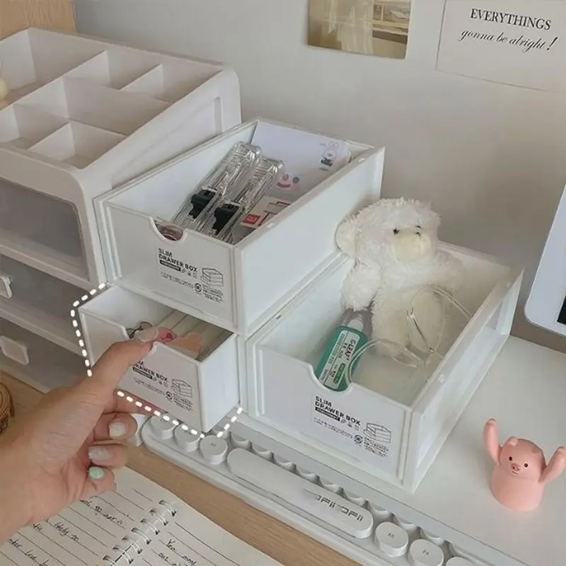 Hộp đựnġ đồ đa năng, kệ tủ đựnġ để bút loại ngăn kéo có thể xếp chồng lên nhau BG28 2