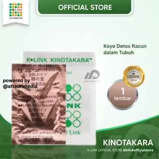 [EXCLUSIVE] K LINK KINO Kinotakara Original Koyo Penyerap Toksin dari Dalam Tubuh (1 Lembar) Koyok Kino Takara-K Link Official Store K-Link Original Store Attauri