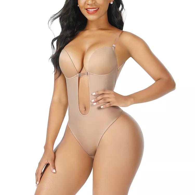 Product Introduction of One-piece bra bodyshaper invisible shoulder halter dress seamless deep V Shapewear Lingerie Lady Compression Women Womenswear Comfort Innerwear 14