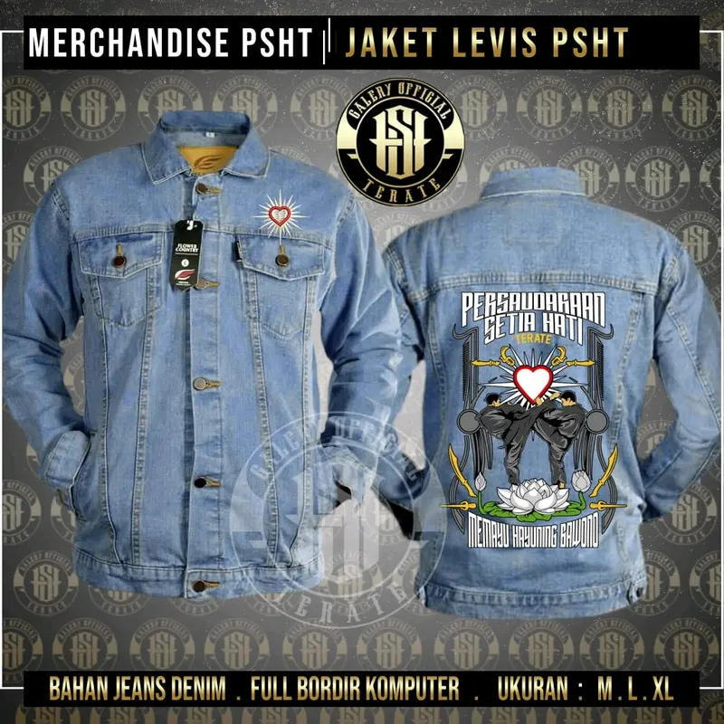 JAKET LEVIS PSHT FULL BORDIR JAKET LEVIS PSHT KEKINIAN JAKET LEVIS PRIA DAN WANITA JAKET LEVIS TERATE TERLARIS 3