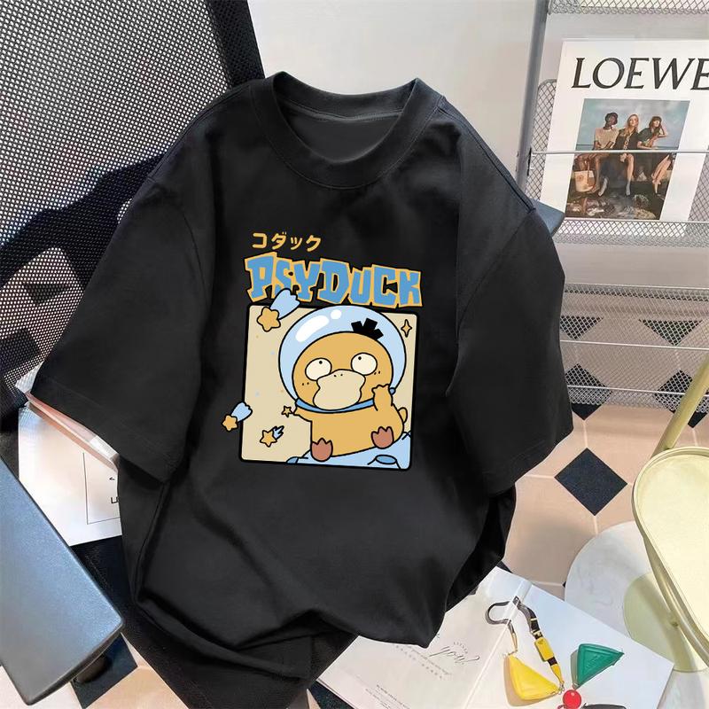 Product Introduction of Limited-Time Discount Youth Summer Short-Sleeved T-shirt Cartoon Print Half Sleeve Shirt Loose All-Matching round Neck T-shirt Clothing Women's Clothing 18