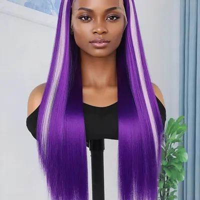 Purple updo wig hotsell