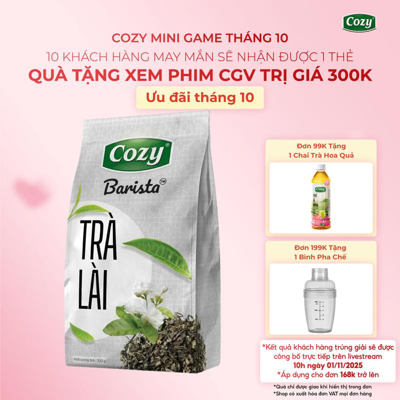 [DEAL SỐC] Trà Lài Cozy Barista, Trà Nhài Cao Cấp, Lục Trà Lài Hậu Ngọt, Vị Trà Mạnh, Pha Trà Sữa, Trà Trái Cây
