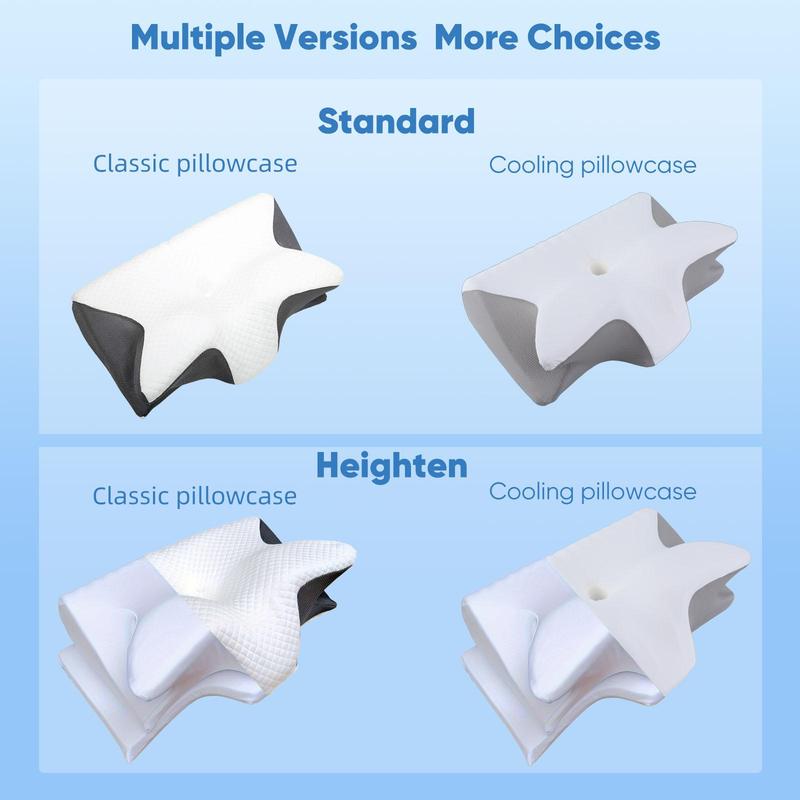 Product Introduction of Memory Foam Neck Pillow, 1 Count Soft & Comfortable Neck Pillow, Sleep Pillow for Side Back & Stomach Sleepers 8