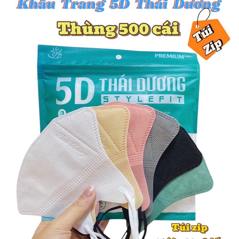    Tặng 10 cái 5D   Combo 510 cái Khẩu trang 5D người lớn Thái Dương chính hãng cao cấp dày dặn  khẩu trang chống tia UV và nước Phụ kiện Accessories khẩu trang 