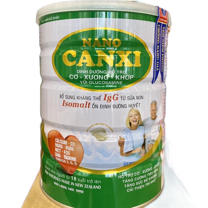 Sữa Xương khớp Nano Canxi 900gr-Tiểu Đường Tim Mạch Huyết áp,Phục hồi sức khỏe Tăng cường sức Đề kháng từ sữa non Người lớn daukhop