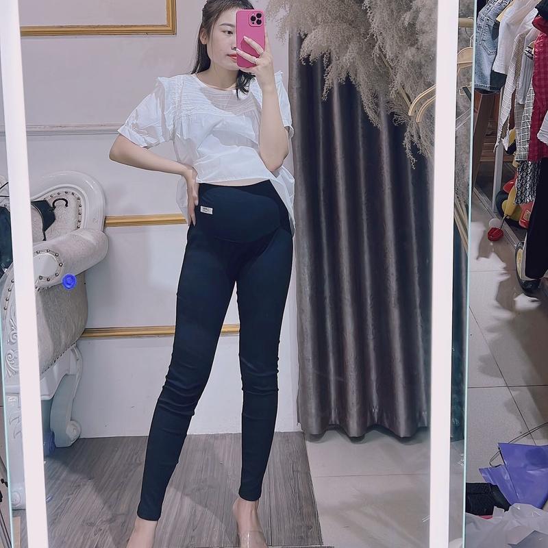 Quần legging bầu chất co giãn Thoải mái Váy Bầu Đầm Bầu