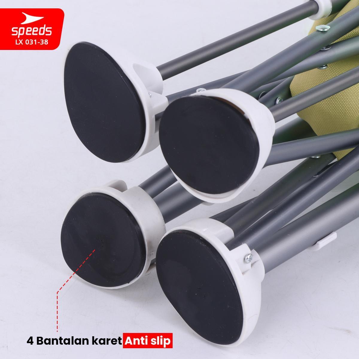 SPEEDS Tempat Duduk Lipat Balita Kursi Makan Bayi Baby Chair Booster Blue Grey Folding High Chair LX 031-38