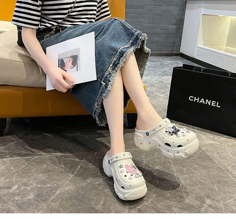 Product Introduction of Giày Platform Coros, Dành Cho Nữ, Có Thể Đeo Ngoài Trời Vào Mùa Hè, Phong Cách Ngọt Ngào Và Ngầu Tự Làm, Thiết Kế Ngôi Sao Năm Cánh Y2g, Người Nổi Tiếng Trên Internet, Dép Bít Mũi Tăng Chiều Cao, Thích Hợp Cho Phụ Nữ, Năm 2024 22