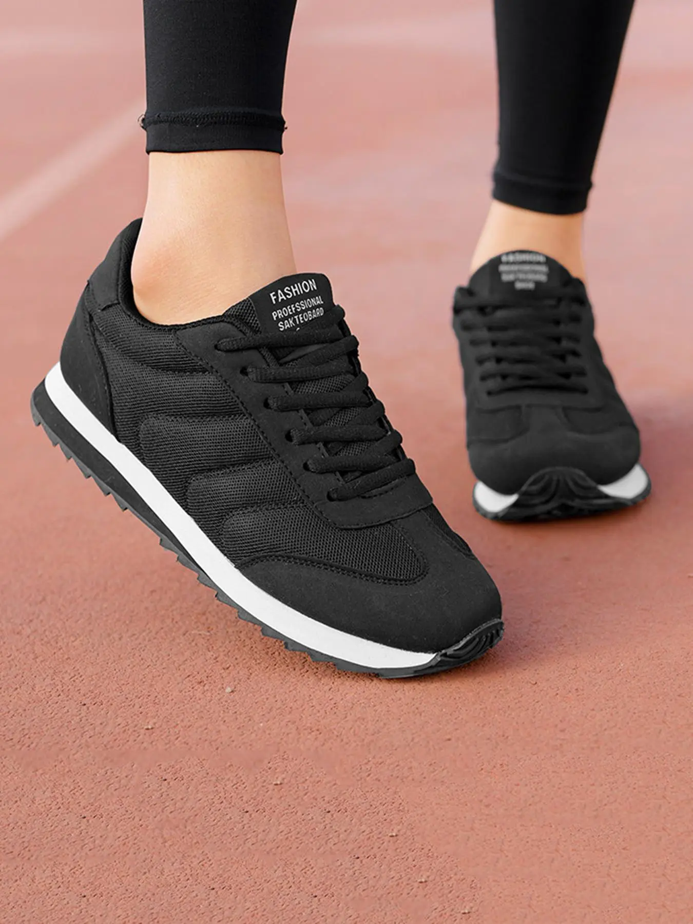 Unisex's Fashionable Patchwork Design Lace Up Sneakers, Casual Comfortable Sports Shoes for Daily Wear, Breathable Non-slip Sneakers for Women & Men