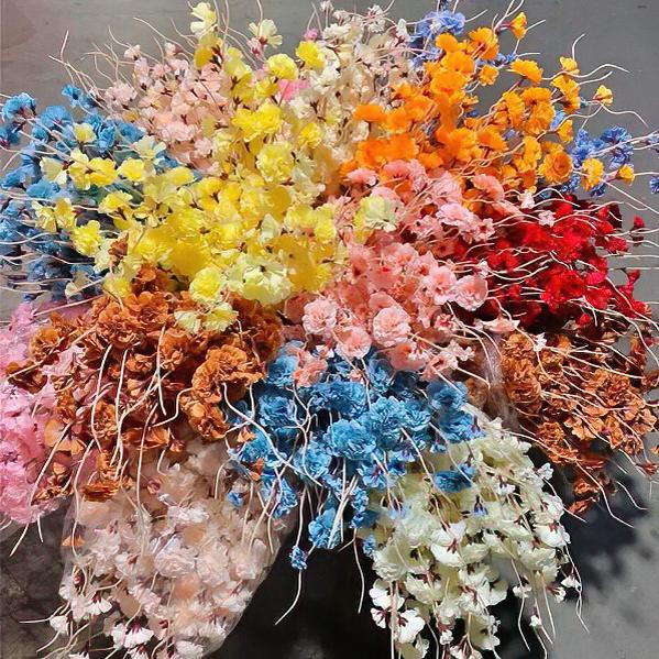 Phụ Kiện Hoa Mai, Cành Mai Đào Trang Trí Tháp Bánh, Tháp Bia Decor Bàn Tiếp Khách Ngày Lễ Tết