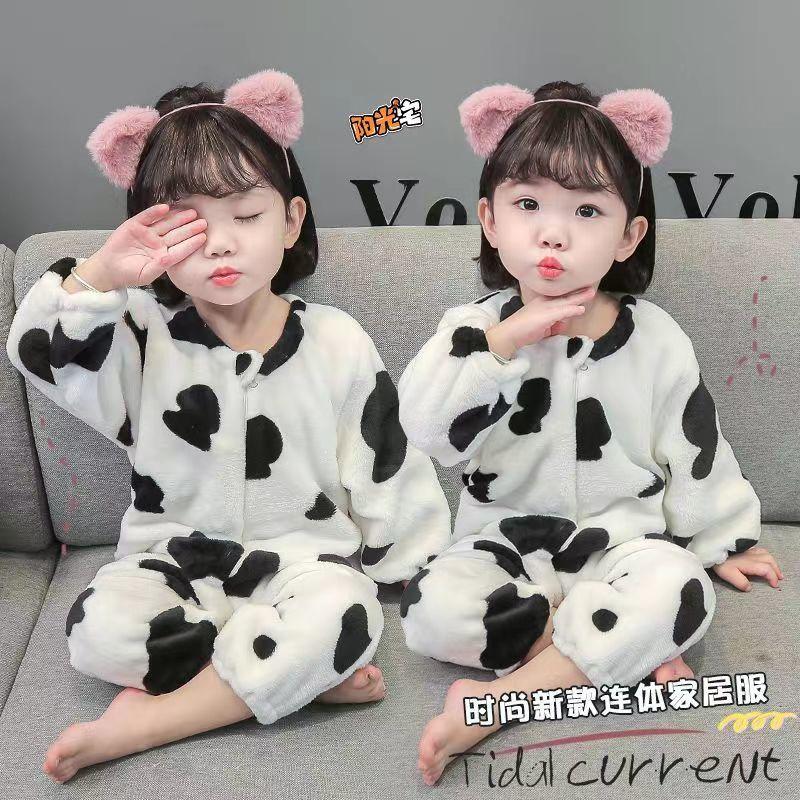 Baby Flannel Jumpsuit Spring, Autumn and Winter Clothing Newborn Clothes One Month Old Baby Flannel Rompers Pajamas Romper 9