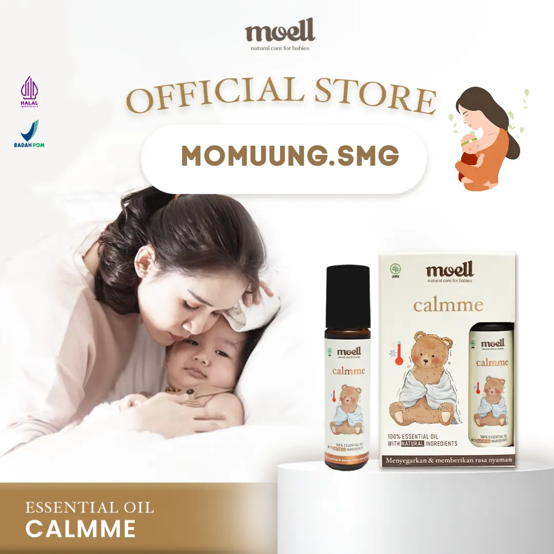 Moell Calmme Natural Essential Oil / Pereda Demam Pada Anak / BPOM