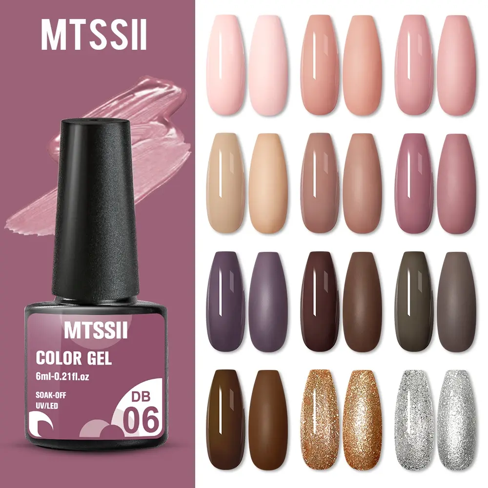 【COD Local Shipping】MTSSII Nude Color Gel Nail Polish Base Top Coat Gel Nail Art 6ml