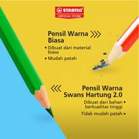 Gambar STABILO Swans Hartung Colored Pencils / Pensil Warna Panjang Isi Lebih Banyak 12+1/24+2/36+2/48 BONUS Warna Metalik Silver & Gold - Swans Colored Pencils 12+1 dari STABILO INDONESIA Kota Administrasi Jakarta Barat 4 Tokopedia
