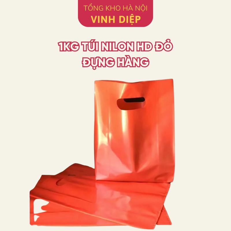  1kg túi nilon HD đỏ đựng hàng chất dày dùng làm túi đựng đồ đựng quà biếu - 3 size 
