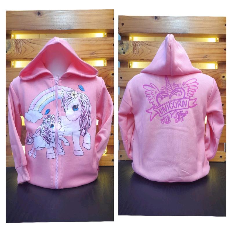 Model Terbaru - Jaket Anak Perempuan Karakter unicorn Bahan Fleece - Kids Jacket 2