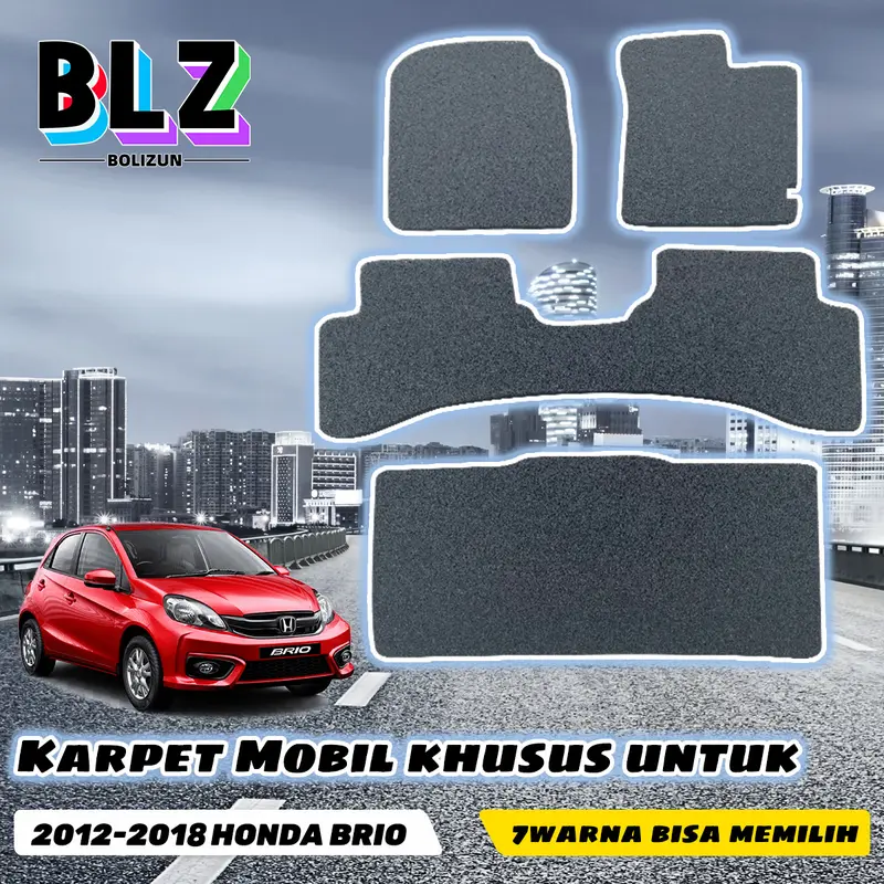 BOLIZUN Karpet Mobil Mie Bihun Custom Honda Brio 2012-2018 (2 baris, 2baris+bagasi) 0