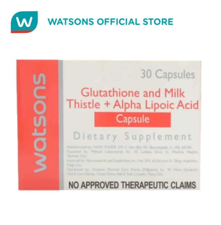 WATSONS Glutathione and Milk Thistle + Alpha Lipoic Acid Capsules 30s