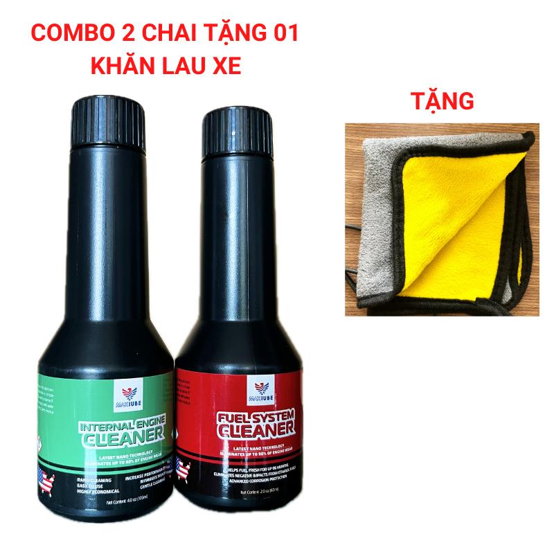 TẶNG KHĂN Chai Phụ Gia Xăng Súc Béc Xăng Maxlube USA + Súc Động Cơ Maxlube Made in USA