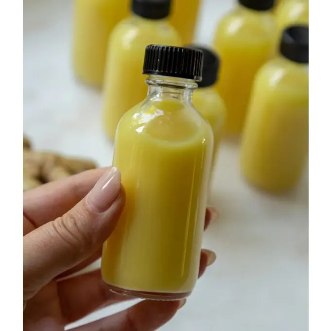 Chai lọ thủy tinh làm Ginger Shot loại 30ml trắng trong nắp nhựa đựng  ginger shot Đựng Gia Vị Đựng Đồ Ăn