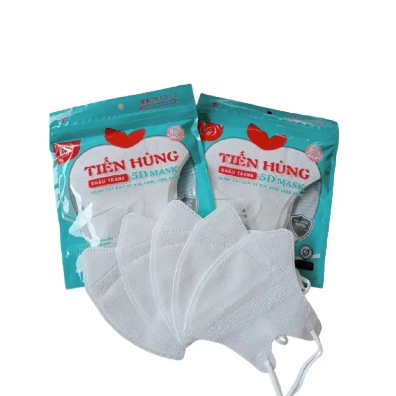 COMBO 500 chiếc 5D [  ] Khẩu Trang Tiến Hùng 3 lớp kháng khuẩn, 45-85kg, Hot Trend 2025 Phụ Kiện Nam 0