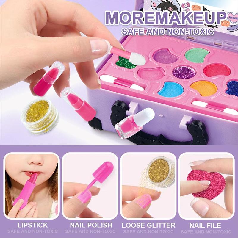 Product Introduction of Girls Cosmetics Makeup Pretend Toy Kit Portable Make Up Washable Play Makeup Toys For Children Kids  Gift Toys 25