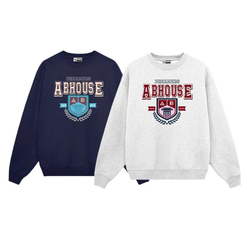 AB HOUSE - Áo sweater form rộng ESTDAB Top nam nữ Cổ Tròn