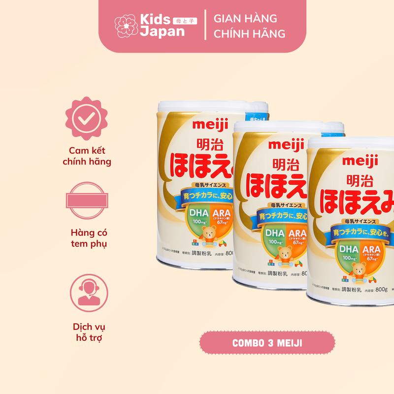 [Kidsjapan] COMBO 2 LON Sữa Meiji nội địa nhật chính hãng date mới