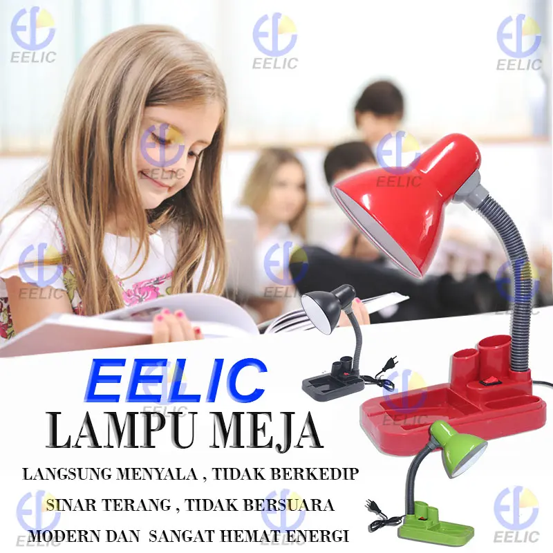 EELIC JM-8808S LAMPU MEJA BELAJAR DESK LAMP TABLE LAMP LAMPU BACA LAMPU KERJA LAMPU DUDUK YANG TIDAK MENYAKITI MATA DAN HEMAT ENERGI 220V FITTING E27 BERKUALITAS 2