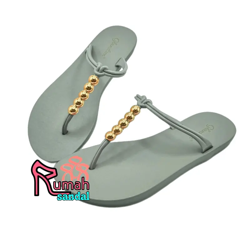 SANDAL JEPIT WANITA MOTIF MANIK EMAS GLANZTON JLT L1913 SENDAL CEWE 4