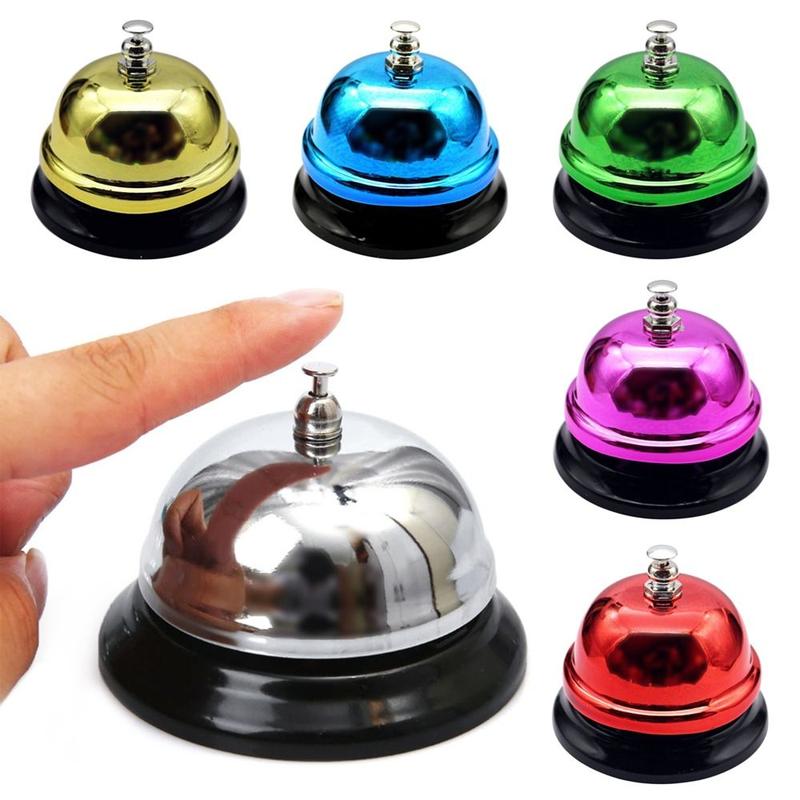 Product Introduction of Bell Multi-color Kitchen Summoning Bell Dining Bell Table Festival Bells Call Bell Desk Counter Reception Utensils Steel 16