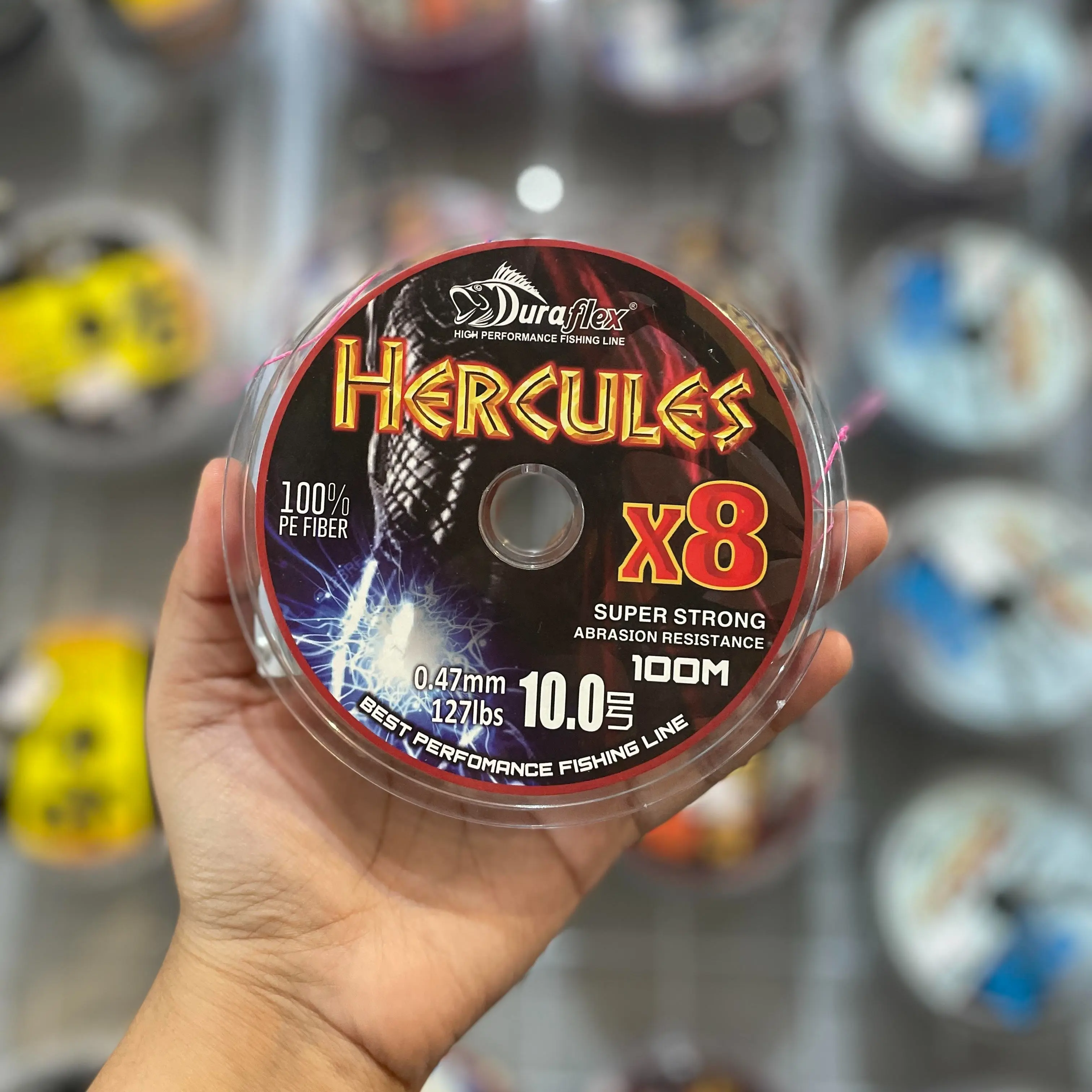 SENAR SERAT PE HERCULES Duraflex 100m dan 50m x8 | Tali Pancing Super Kuat