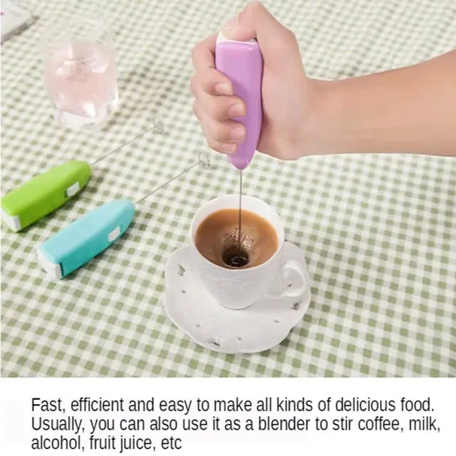 Mixer Portable - Mini Hand Mixer Elektrik Alat Pengaduk Kopi, Dalgonal, Pengocok Telur dan Krim alat pengaduk pop es 5