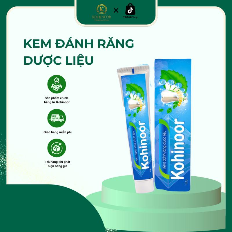 Kem đánh răng dược liệu cô đặc Cam thảo, Lá Lược Vàng, Đinh Hương Kohinoor 110g 0