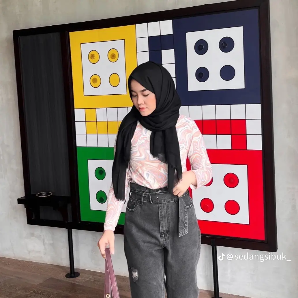 HL Calla Marble Shirt-Kaos Motif Marble Crew Neck Realpict Kaos Muslim Panjang Atasan Wanita