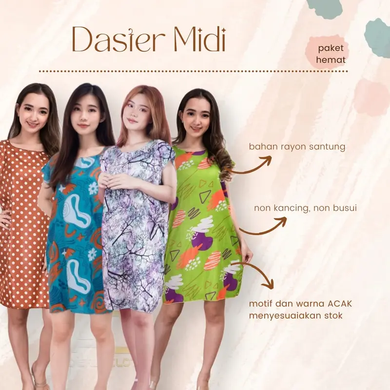 PAKET 8 PCS - 100RIBU ISI 7 PCS DASTER MIDI STANDAR 0