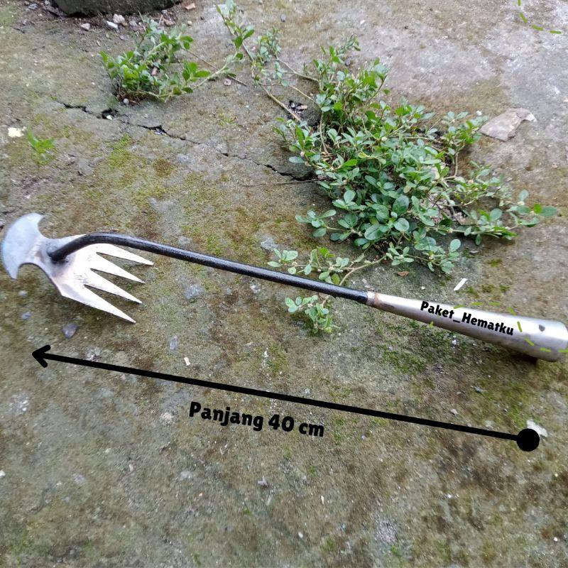 Alat Pencabut Rumput Manual 2 Sisi - Weeding Garu Harrow Manual - Weeding Hoe - Weeding  Penghapusan Puller Hoe - Weeding Remover Multifungsi 3