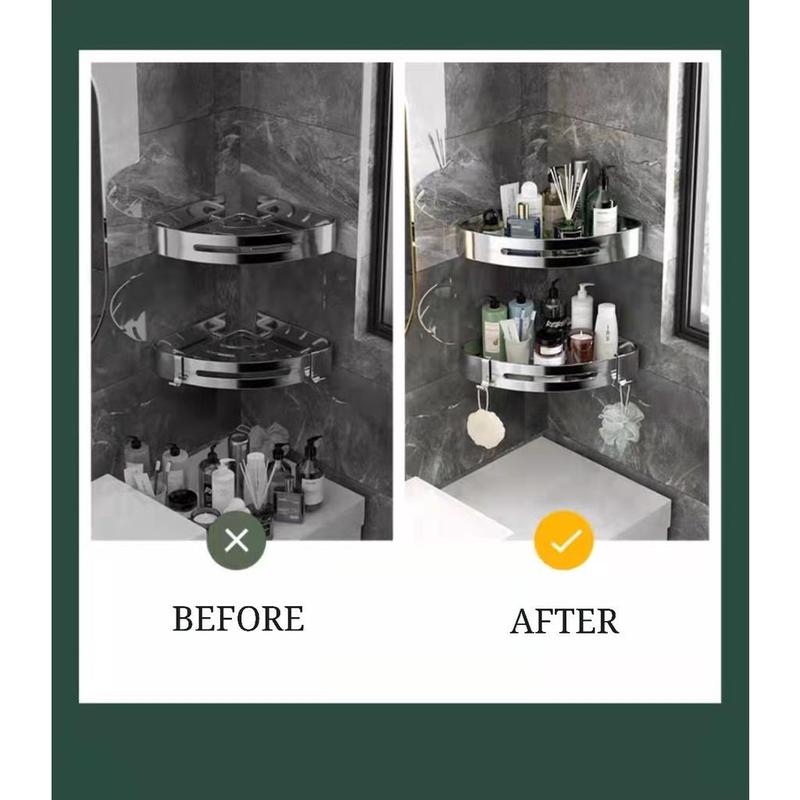 Product Introduction of Icarer Family   Rak Sabun Sudut  Rak Kamar Mandi Dinding Stainless Steel Rak Gantung Toilet Aluminium Aluminium 24