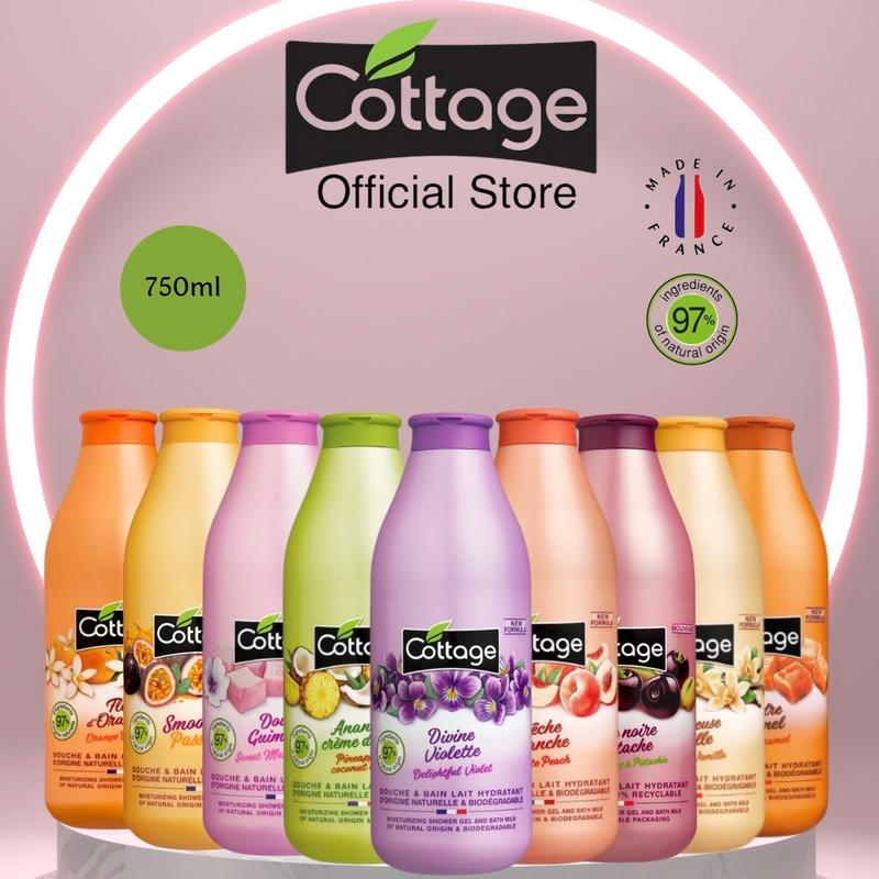 Sữa tắm Dưỡng ẩm Cottage của Pháp, phân phối chính hãng, dung tích 750ml