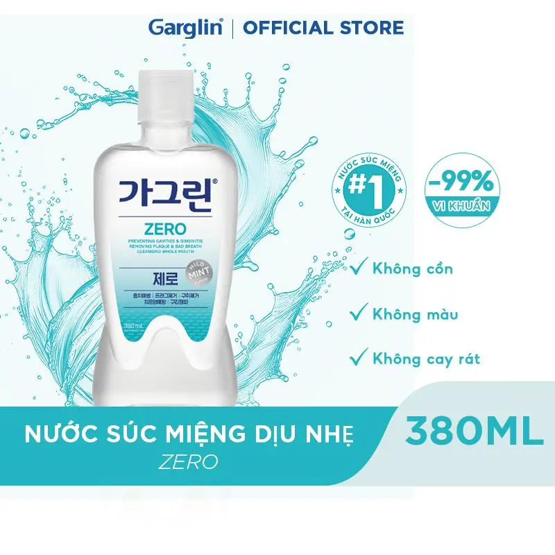 [ GIFT]Nước súc miệng dịu nhẹ Garglin dành cho người lớn chai 380ml -Ngẫu nhiên