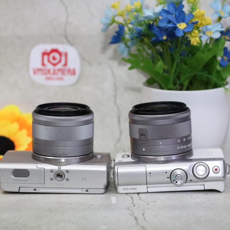 kamera mirorrles M100 dan lensa kit 15-45mm- 1080p 1