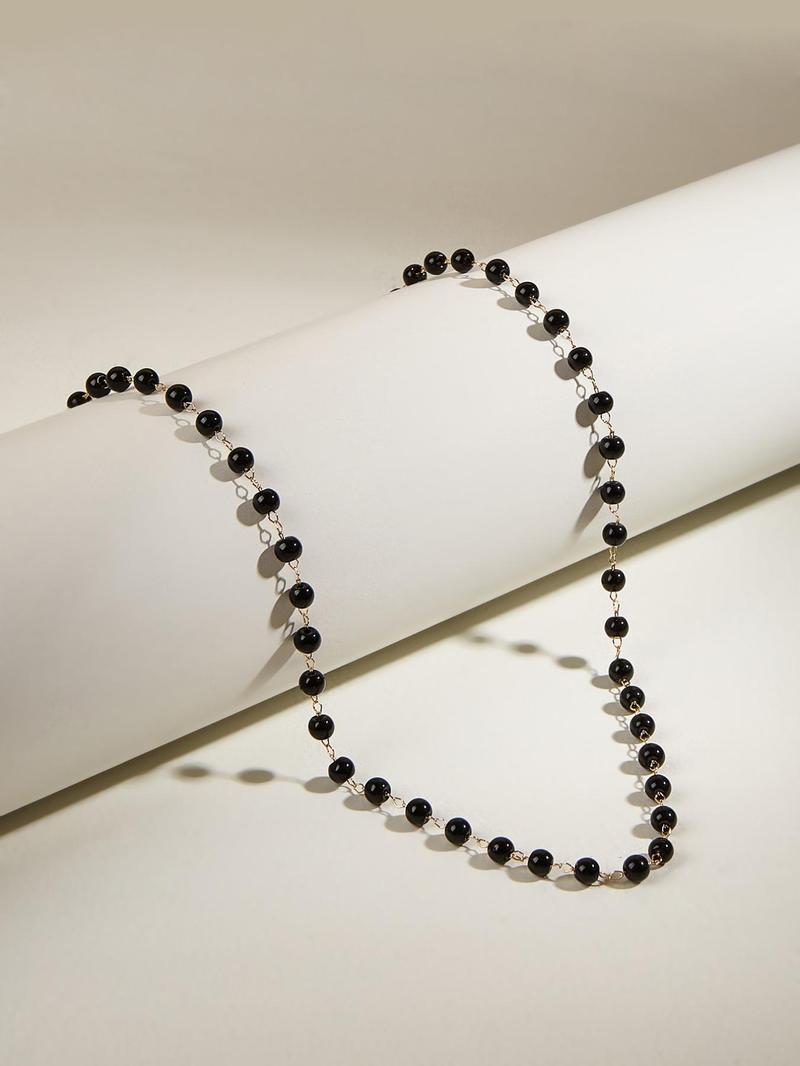 Product Introduction of Simple Beaded Necklace,  Fashionable Jewelry for Women for Party, Daily Clothing Decor, Trendy All-match & Exquisite Neck Jewelry for Birthday Gift 14