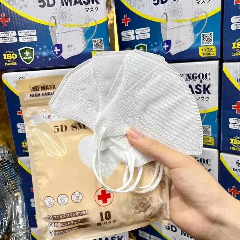 Khẩu trang kháng khuẩn cao cấp 5D Duy Ngọc 100 chiếc