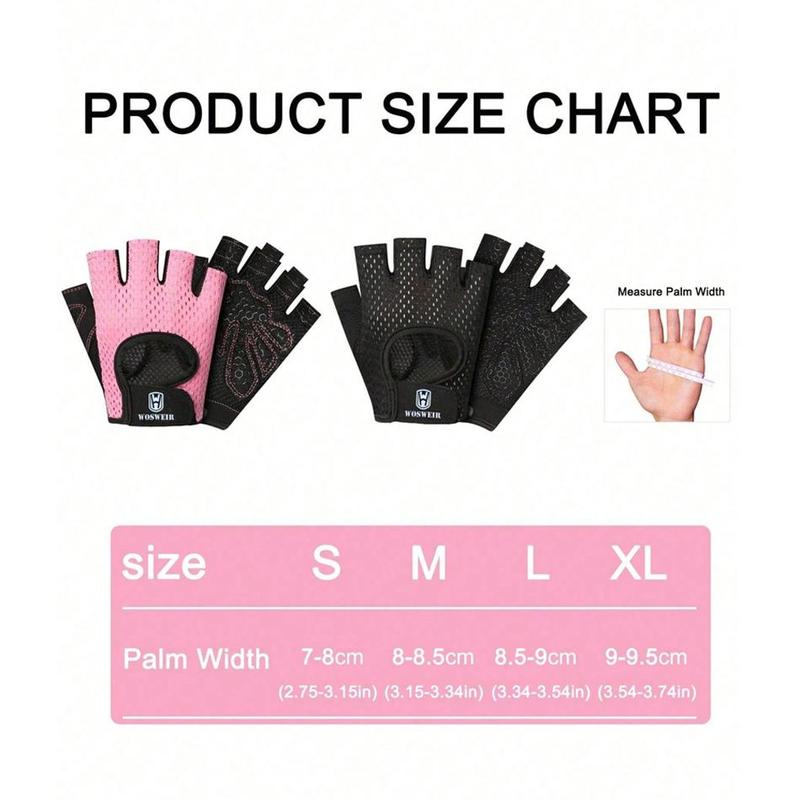 Unisex's Solid Color Half Finger Sports Gloves, Breathable Non-slip Gym Gloves, Sports Gloves for Gym Workout, Fitness Accessories 3