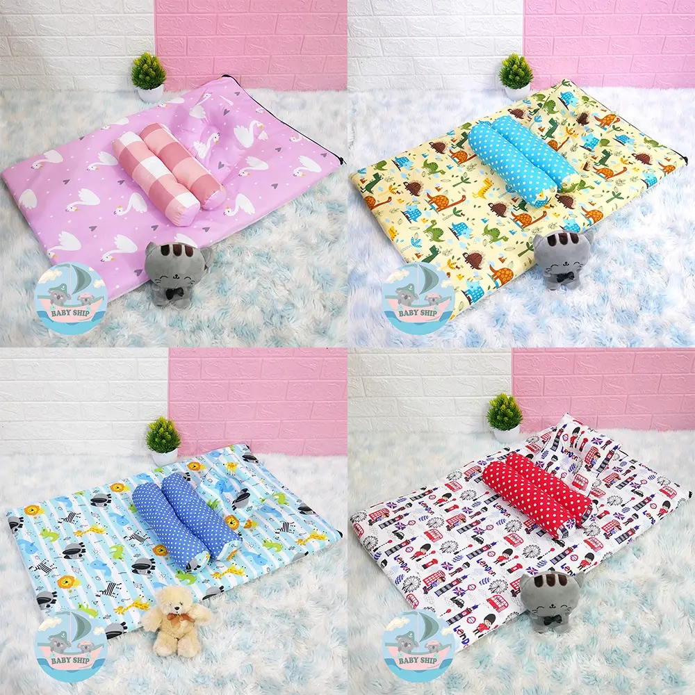 Matras Kasur Bayi  Jumbo Free Set Bantal Guling Bayi Free Tas Mika [ Merk BabyShip ]