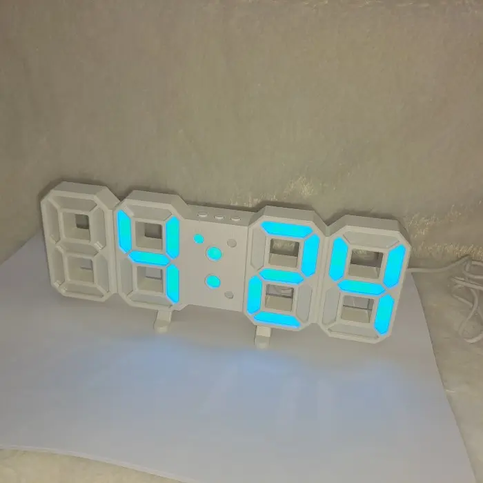 Dijual Jam Dinding Digital Led Jam Meja Unik dan Artistik - Biru Terlaris Tbk 0