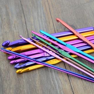 [Bông bán Len] Móc len nhôm nhiều màu đa năng moc lenco bộ  dụng cụ móc crochet